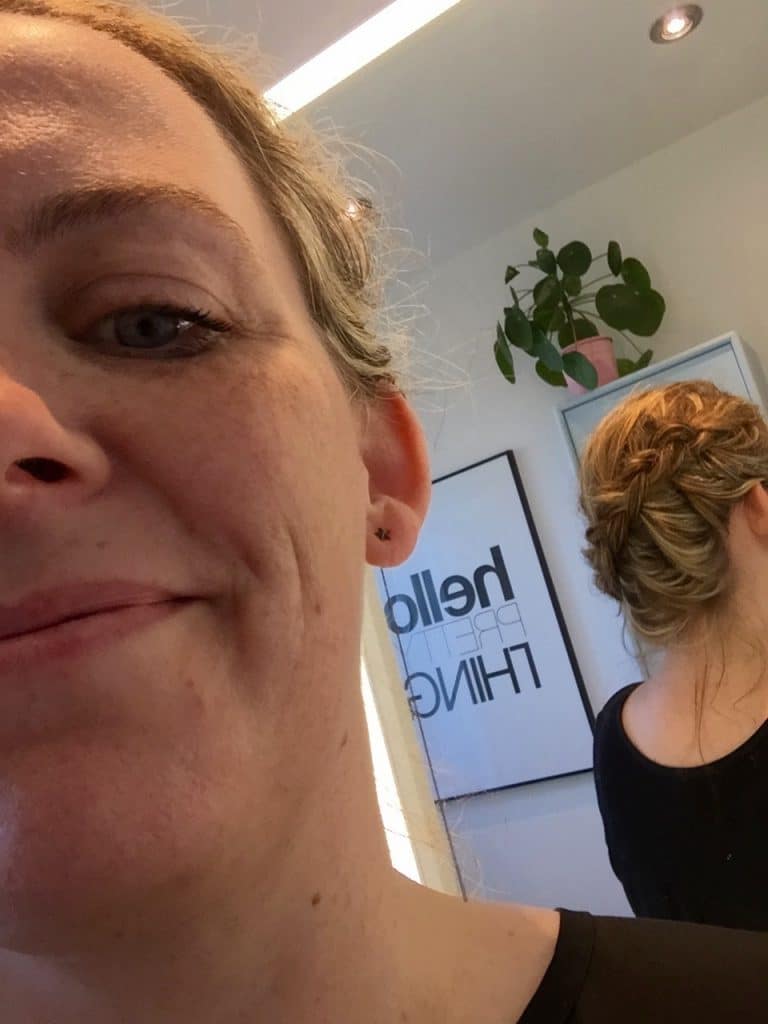 selvforkælelse, frisør, fletning, 
