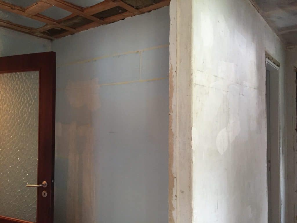 renovering, gang, entre, renovering, indretning, bolig