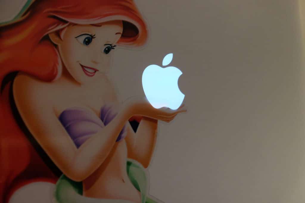 macbook, sticker, stickers, air, pro, den lille havfrue, klistermærke til mac